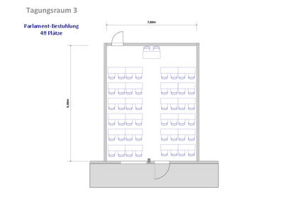 Parlamentbestuhlung | 48 Plätze